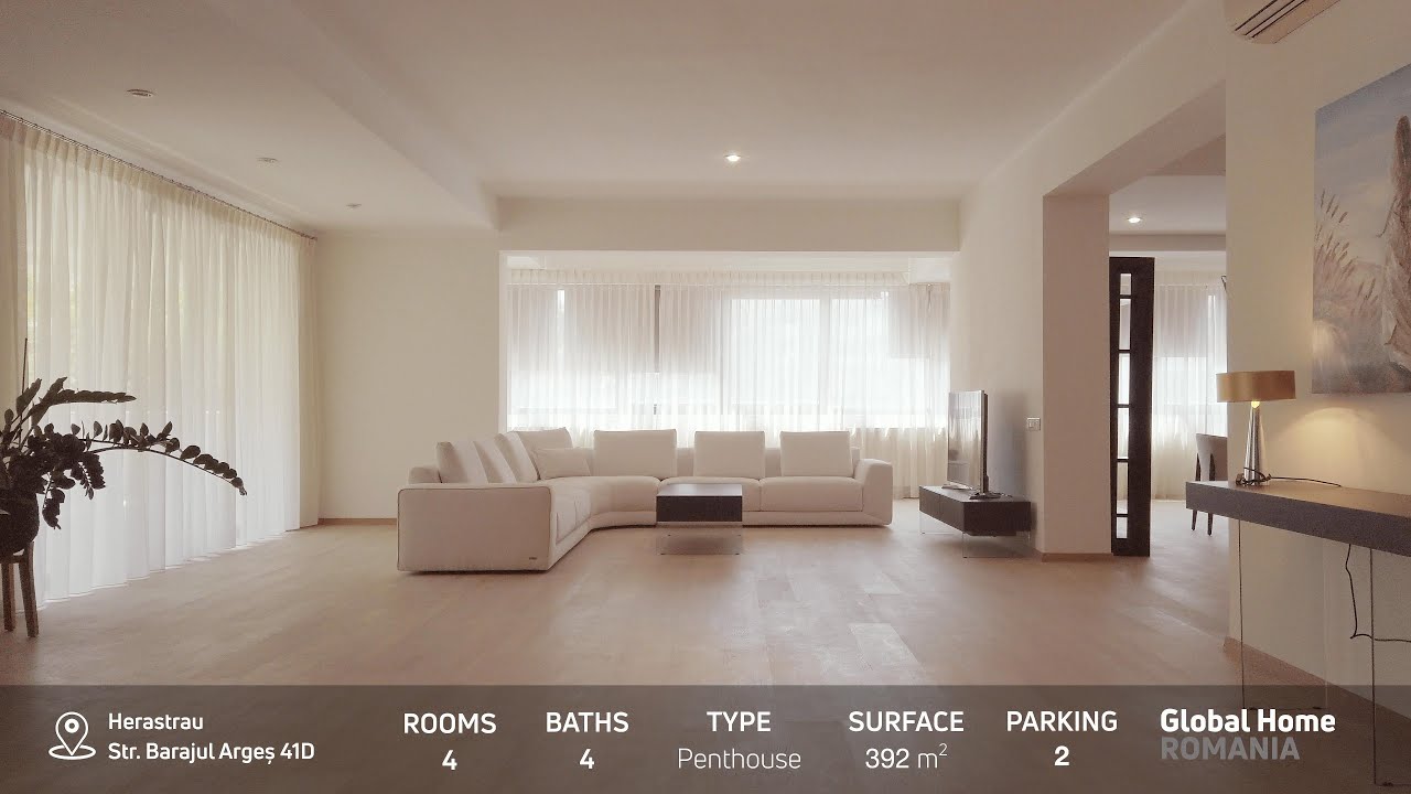 📍 Str. Barajul Arges - Herastrau Park | 4 Rooms Penthouse + Terrace + Parking | Global Home Romania