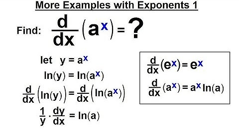 Calculus 1: Ch 5.1 Derivative of e^x and lnx (20 of 24) More Examples with Exponents 1