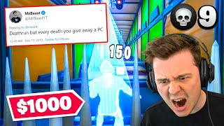 So MrBeast Challenged Me! 1 Death = Giveaway $1000