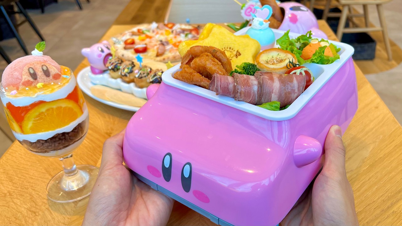 Обед в кафе Kirby в Японии🍕🍨