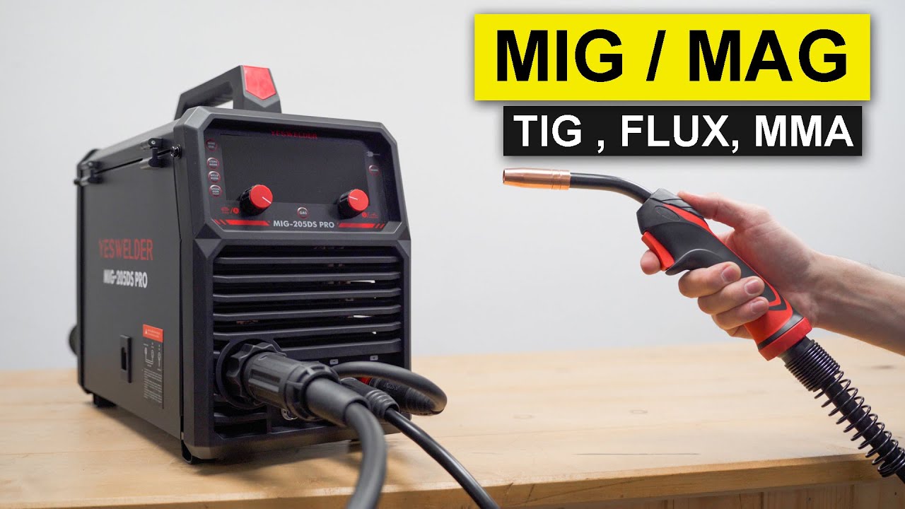 5 in 1 MIG Welding Machine (MIG, Fluxcore, TIG, MMA) - YESWELDER MIG ...