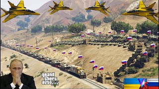 Ukraine Hawk BOMBS, Jets, Drone, Tanks Attack on Russian City Moscow - GTA 5