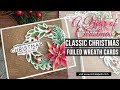 A Year of Christmas 2022 | Classic Christmas Foiled Wreath Cards