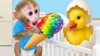 Scimmietta Bon Bon Costruisce una Casa di Lego sull’Albero e Cerca il Pulcino Smarrito