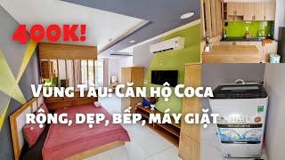 Du lịch Vũng Tàu: Phòng căn hộ khách sạn Coca lớn, đẹp, có bếp, tủ lạnh, máy giặt 400k!