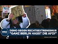 DEMO GEGEN RECHTSEXTREMISMUS &quot;Ganz Berlin hasst die AfD!&quot; Zehntausende in Deutschland auf der Straße