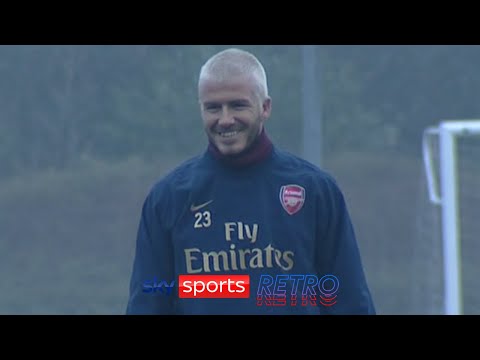 When David Beckham trained with Arsenal