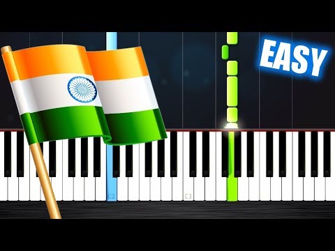 Indian National Anthem   EASY Piano Tutorial by PlutaX