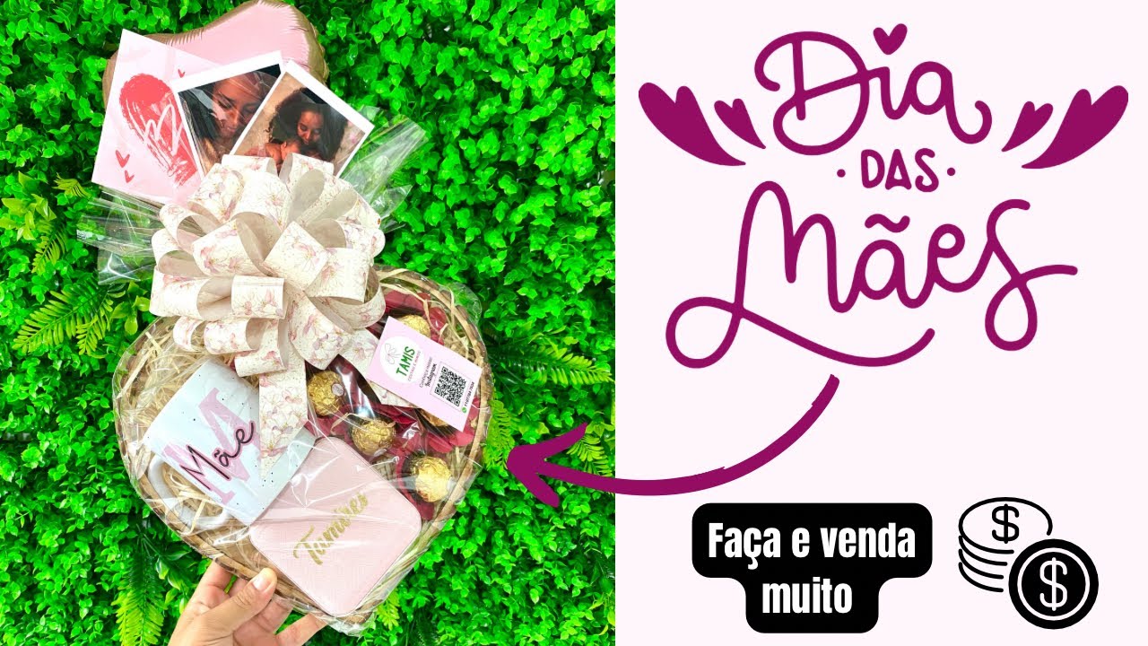 Como montar cesta de coração para o dia das mães