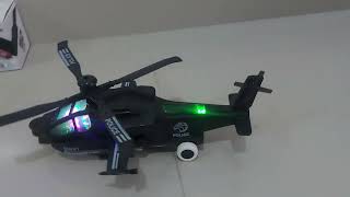 Mainan Helikopter Bisa Jalan Lampu Suara - Heli Militer Baterai Anak