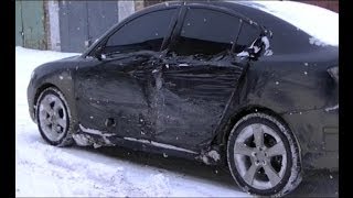 Рихтовка Мазда 3 . 2 боковых удара.Часть 1. Кузовной ремонт.BODY REPAIR(, 2014-02-10T05:46:07.000Z)