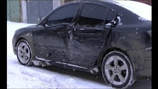 Рихтовка  Мазда 3 . 2 боковых удара.Часть 1. Кузовной ремонт.BODY REPAIR