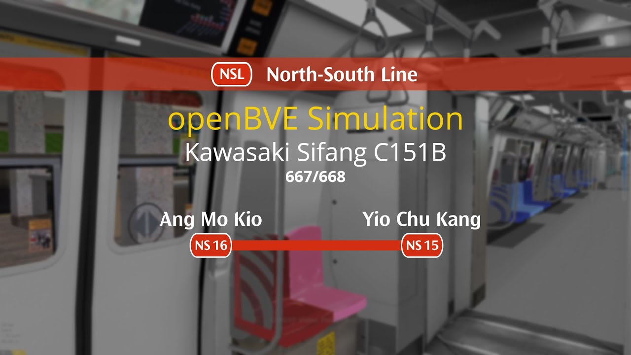 [openBVE - Singapore] SMRT C151B [667/668]: Ang Mo Kio → Yio Chu Kang