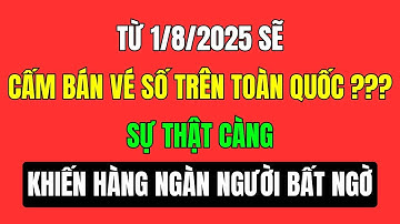 Từ 1/8/2025 Sẽ Cấm Bán Vé Số Trên Toàn Quốc??? Sự Thật Khiến Hàng Ngàn Người Bất Ngờ