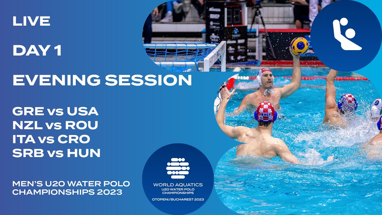 Day 1 Evening Session World Aquatics Mens U20 Water Polo Championships 2023