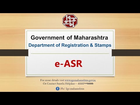e-ASR | Department of Registration & Stamps | Inspector General of Registration | IGR