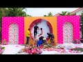 Making flowers stage background for wedding ceremony  how to make stage background wedding