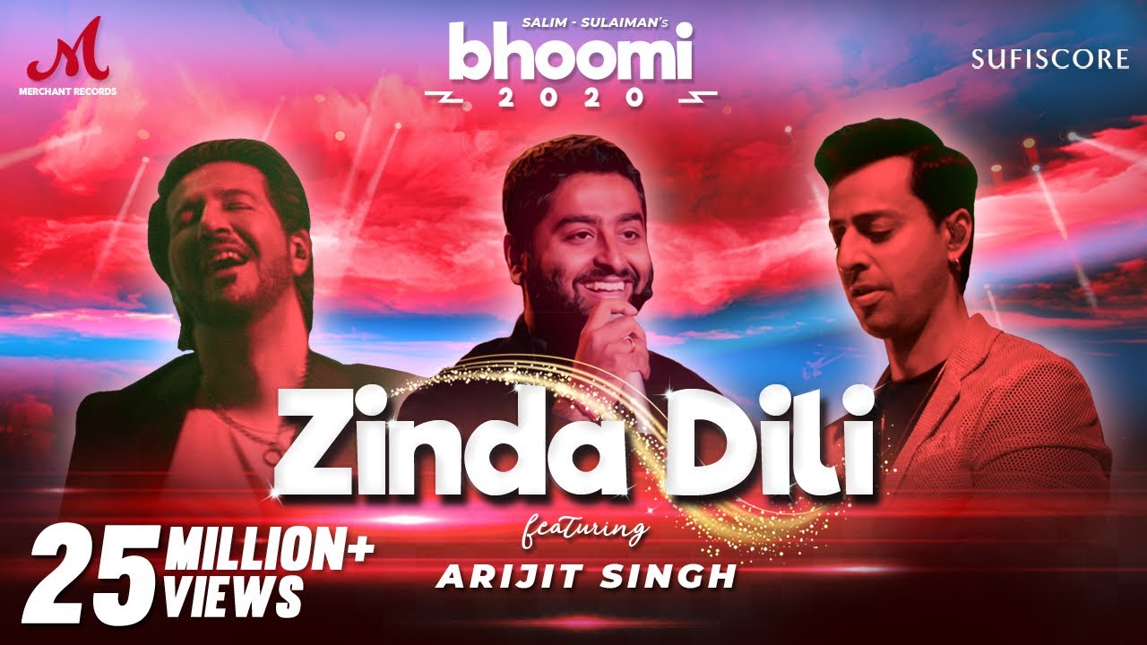 Zinda Dili   Arijit Singh  Salim Sulaiman   Bhoomi 2020  Sufiscore  Merchant Rec New Song Video