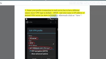 Set up HideIPVPN PPTP on Android