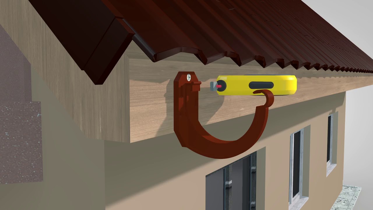 Монтаж пластикового водостока RainWay(Ренвей) - YouTube