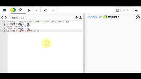 Python NumPy Compute cross-correlation of two given arrays
