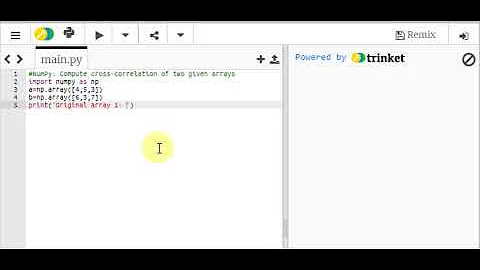 Python NumPy Compute cross-correlation of two given arrays