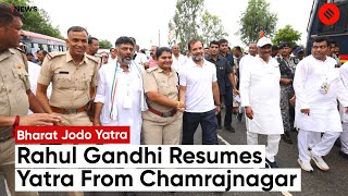 Bharat Jodo Yatra: Rahul Gandhi Resumes Yatra From Chamrajnagar, Karnataka
