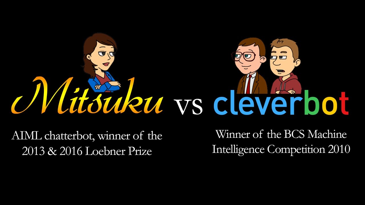 Mitsuku vs Cleverbot - AI Chatbot Showdown - Mitsuku takes on 2 Cleverbots in this experiment. Also, While Mitsuku is specialized in trained responses, Cleverbot is trained by interactions with the public.