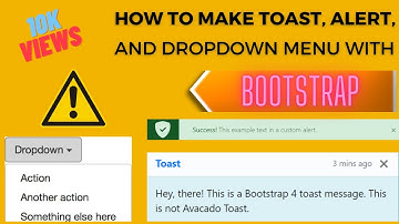 Toast, Alert, Dropdown in Bootstrap | How To Make Toast | How To Make Alert | How To Make DropDown