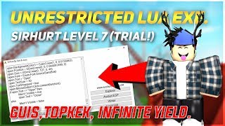 [FULL LUA EXE.] STABLE HACK/EXPLOIT: SIRHURT LEVEL 7 - TOPKEK, INF. YIELD, GRAB KNIFE W/ SCRIPT HUB!