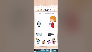 Brain test Level 114 his coffee has gotten cold Walkthrough