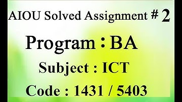 AIOU Code 5403 / 1431 Solved Assignment No 2 Autumn 2024 | Baloch Academy