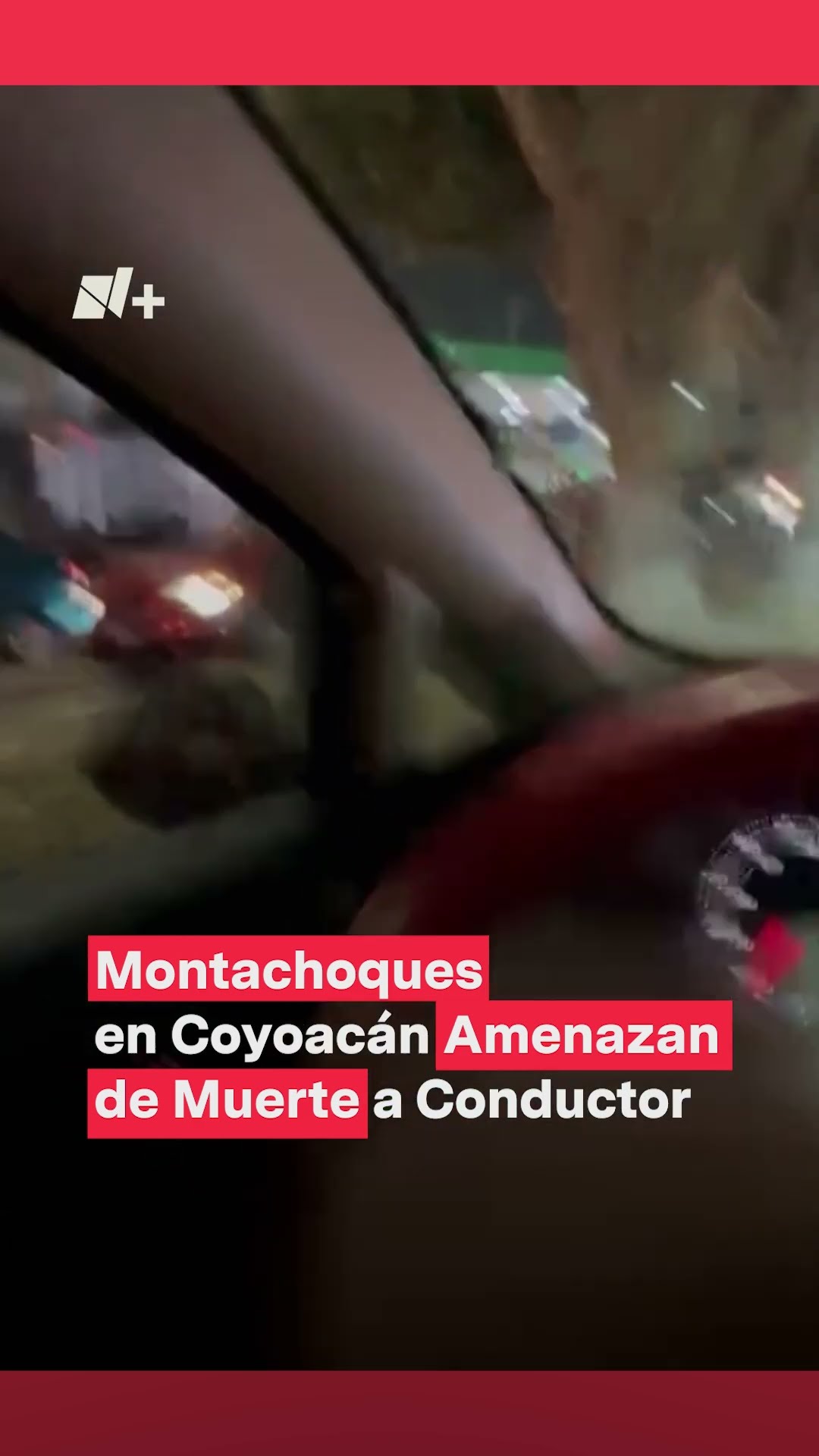 Montachoques en Coyoacán amenazan de muerte a conductor - N+ #Shorts