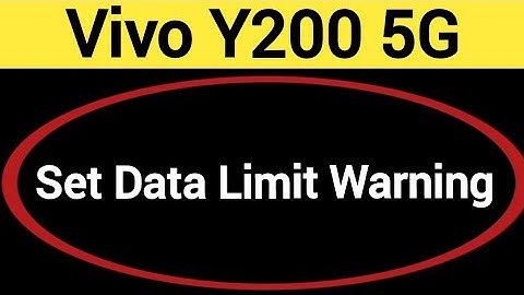 how to set data limit warning, Vivo Y200 5G me data limit kaise set kare