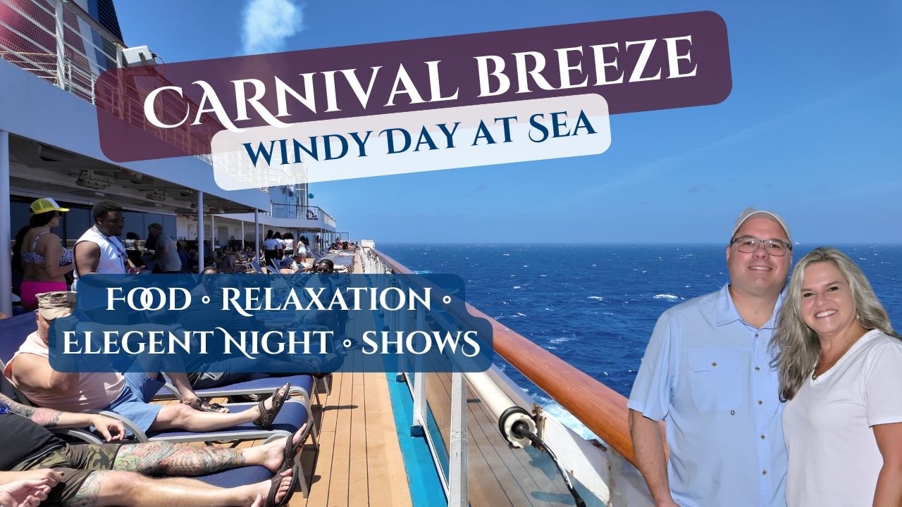 Windy Sea Day on Carnival: Serenity Closed, Guys Burger & Elegant Night