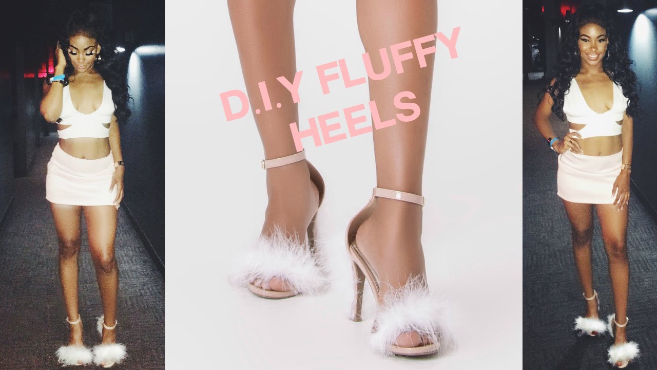 diy fluffy heels