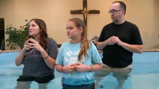 Ashlyn Easley's baptism (Christmas Day 2016)