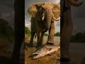 Elephant vs Marine predators (White shark, Giant squid, Bluefin Tuna)