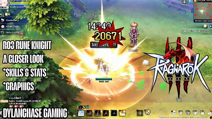 RAGNAROK 3 - RUNE KNIGHT CLASS IN HD A CLOSER LOOK SKILLS & STATS