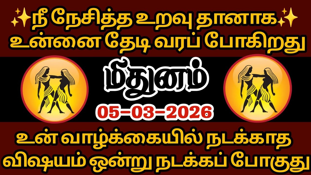 மிதுனம் - நீ நேசித்த உறவு தானாக உன்னை தேடி வரும்