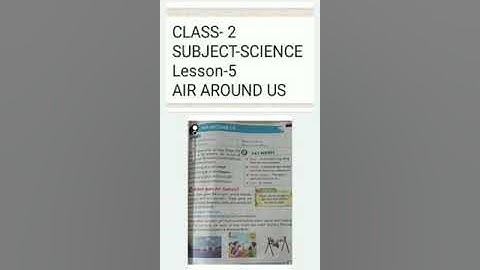 CLASS- 2 SUBJECT- SCIENCE Lesson- 5 AIR AROUND US