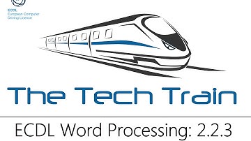 ECDL Word Processing - 2.2.3