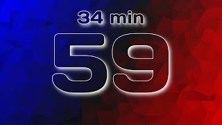 35 minute (2100 second) Blue and Red Count Up Timer - Silent - Choose your team!