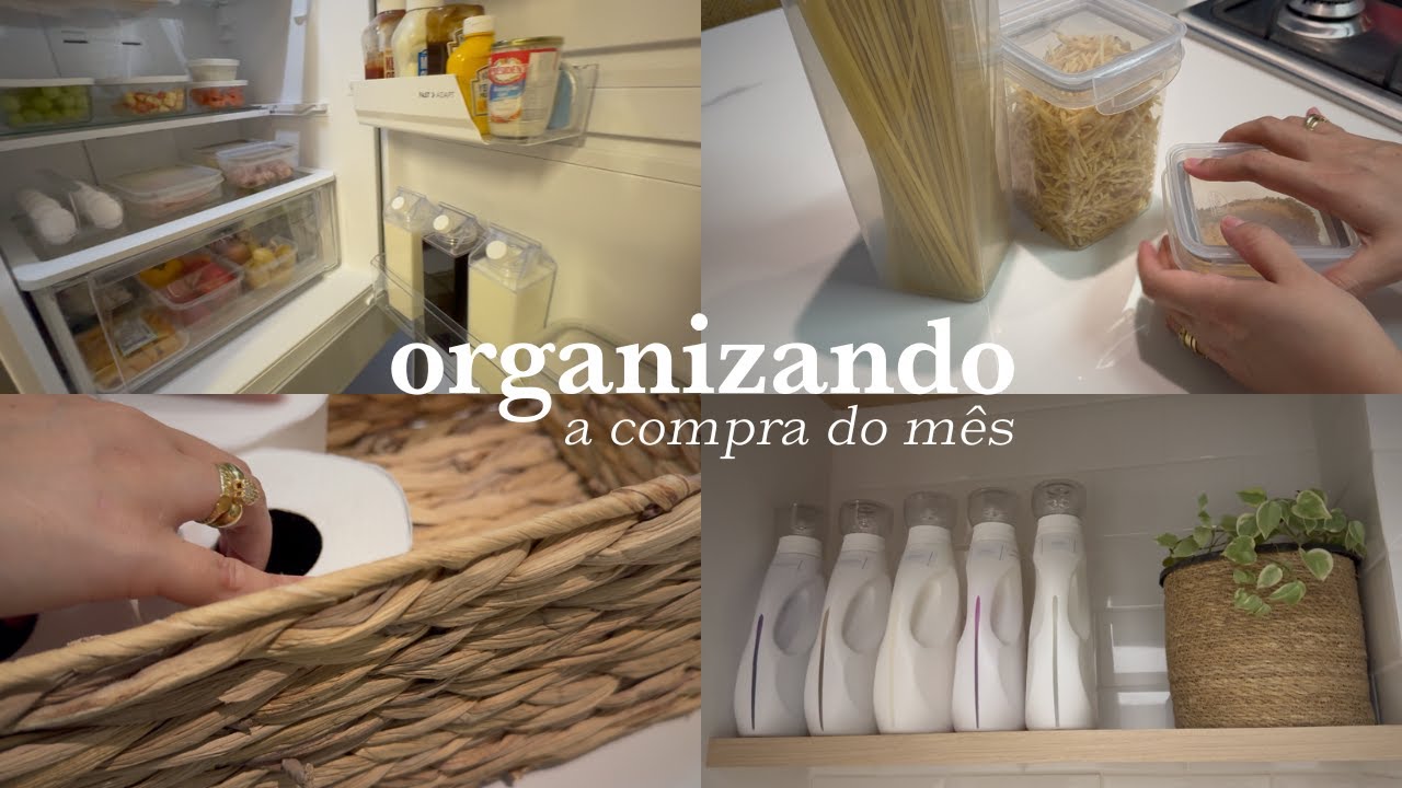 ORGANIZANDO A COMPRA DO MÊS | Finalmente minha geladeira do jeito que sempre sonhei