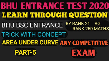 #BHU BSC SOLVED PAPERS##JEEMAIN#PART5#AREA UNDER CURVE #TRICK WITH CONCEPT