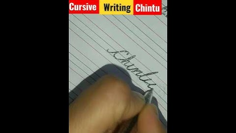 नाम चिंटू का cursive writing Chintu #ytshort #handwriting