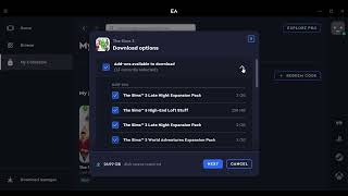 How to install sims 3 expansion packs through EA app screenshot 3