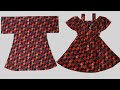 মাত্র ১গজ কাপড়ে এতো সহজ ডিজাইনের ফ্রক তৈরি Off Solder Baby Frock Cutting & Stitching Easy Method