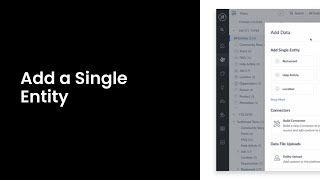 Add a Single Entity