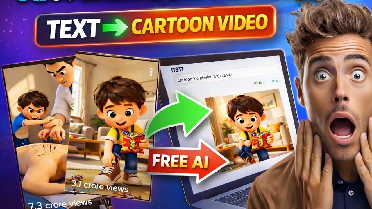 How to create Cartoon video using AI Free |Ai se cartoon video kaise banaye free me